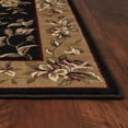 thumbnail image 2 of Black Beige Machine Woven Traditional Floral Octagon Indoor Area Rug, 2 of 3