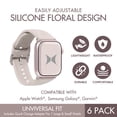 thumbnail image 5 of Xtreme 6 Pack Silicone Floral Watch Bands for Apple, Samsung & Garmin - Waterproof & Lightweight, 5 of 11
