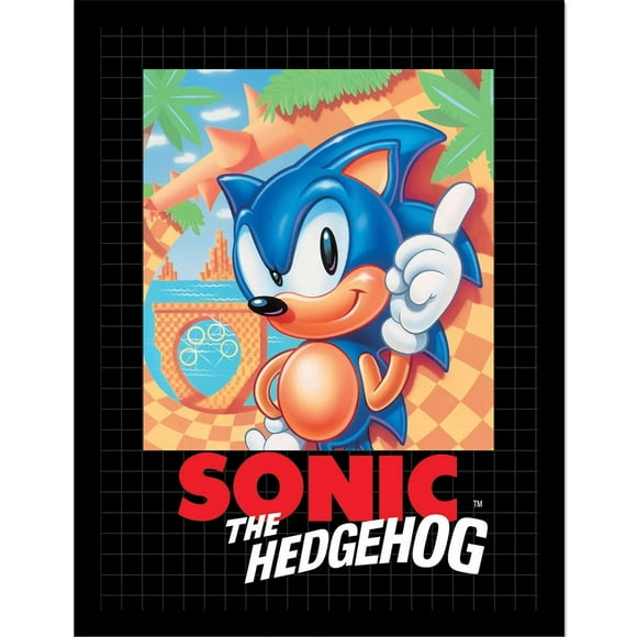 Sonic The Hedgehog Cover Framed Poster