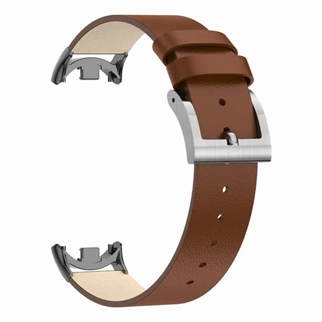 Correa de Piel y Acero Inoxidable para Xiaomi Mi Band 9/8 con Mica Protectora