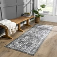 thumbnail image 6 of Hauteloom Monaco Collection Living Room, Bedroom Oriental Area Rug - Traditional Look Carpet - Vintage Distressed - Dark Gray, Cream, Beige - 6'7" x 9', 6 of 16