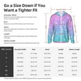 thumbnail image 5 of Uemuo Multicolor Glitter Pattern Women's Full Zip UPF 50+ Sun Protection Hoodie Jacket Long Sleeve Sun Shirt Hiking Outdoor Performance with Pockets-Large, 5 of 9