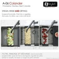 thumbnail image 4 of Stylish 16⅞"L x 5½"W Over the Sink Stainless Steel 18 Gauge Workstation Colander A-06, 4 of 8
