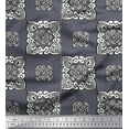 thumbnail image 1 of Soimoi Cotton Cambric Fabric Floral Block Decor Fabric Printed Yard 56 Inch Wide, 1 of 3