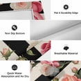 thumbnail image 6 of Flower Stripes Outdoor Rug for Patio/Deck/Porch, Non-Slip Large Area Rug 5 x 8 Ft, Black White Geometric Pink Rose Floral Indoor Outdoor Rugs Washable Area Rugs, Reversible Camping Rug Carpet Runner, 6 of 8