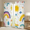 thumbnail image 2 of Castle Fairy Kids Cartoon Rainbow Black Out Curtains,Polka Dots Curtains Pack of 2 (42x63 Each),Kawaii Stars Bedroom Curtains,Microfiber Bedroom Decor, 2 of 6