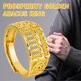 thumbnail image 2 of Prosperity Golden Abacus Ring Circle Adjustable Jewelry Gift for Women Men Wedding, 2 of 6