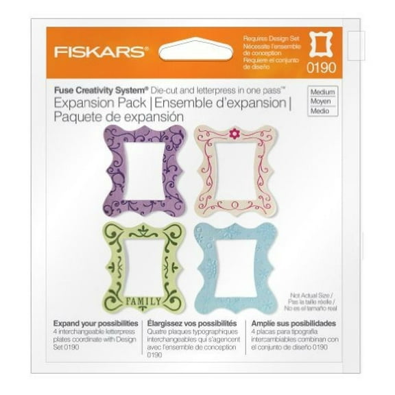 Fiskars 100970-1001 Frame Design Plate Expansion Pack, Medium, 4-Pack, New, Free