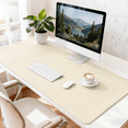 thumbnail image 4 of PU Leather Desk Pad, Non-Slip Waterproof Desk Mat, Large Office Mouse Pad, Full Coverage Desk Blotter Mat with Strap, Writing & Mouse Pad for Office & Home(Eggshell, 47.2" x 23.6"), 4 of 8
