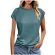 thumbnail image 2 of mfyjkho Tops Casuales Para Mujer, Blusa Informal De Encaje De Manga Corta Con Capucha Y Cuello Redondo De Talla Grande Para Mujer Tops De Gimnasio Para Mujer Xxl, 2 of 5