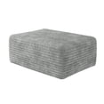 thumbnail image 4 of Sailvan Ottoman, Foot Stool Sofa Ottoman for Living Room & Bedroom, No Assembly Required, Plush Corduroy Fabric, Light Gray, 4 of 6