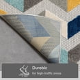 thumbnail image 5 of Well Woven Maui Blue Indoor/Outdoor Chevron Area Rug High Traffic Stain Resistant Modern Geometric Carpet, 5 of 10