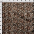 thumbnail image 4 of oneOone Cotton Silk Brown Fabric Leaves Sewing Fabric By The Yard Printed Diy Clothing Sewing Supplies 42 Inch Wide, 4 of 6