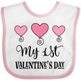 thumbnail image 3 of Inktastic My 1st Valentines Day Girls Heart Girls Baby Bib, 3 of 4