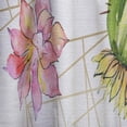 thumbnail image 4 of Designart 'Green Cactus Pattern On White' Mid-Century Modern Curtain Panel, 4 of 5