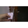 thumbnail image 5 of Alarma de manija de puerta, alarma inalámbrica extremadamente ruidosa audible hasta 680 pies de distancia, cuelga de la perilla o manija de la puerta, seguridad para el hogar activada por vi, 5 of 5