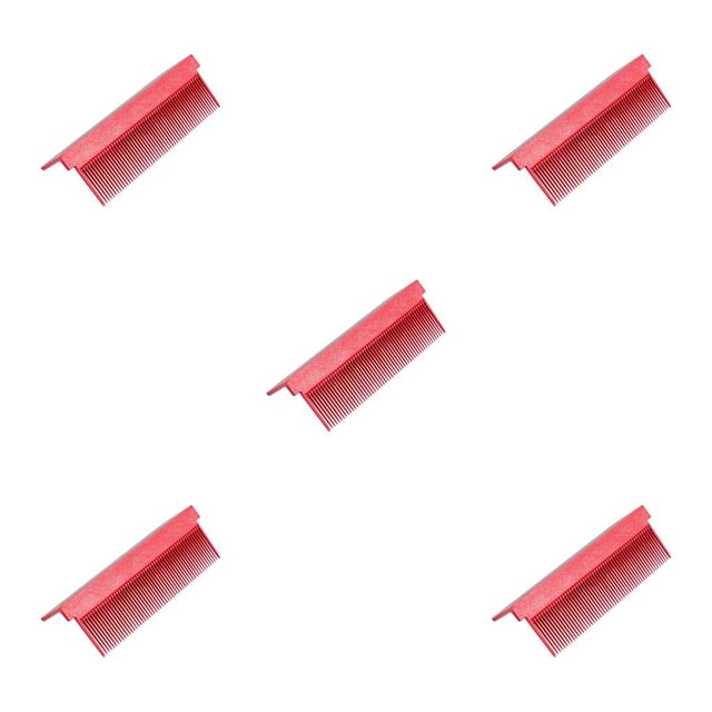 Vogacara Accesorio de peine alisador de peluquero para alisar el cabello plancha plana tipo V rosa Type2