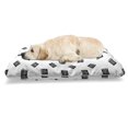 thumbnail image 1 of Abstract Pet Bed, Cartoon Style Xray Photo Image of a Human Chest in Continuous Pattern, Resistant Pad for Dogs and Cats Cushion with Removable Cover, 24" x 39", White and Charcoal Grey, by Ambesonne, 1 of 4