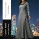 thumbnail image 5 of Qarigey Vestido Largo Mujer Color Sólido Noche Noche Fiesta Disfraz Vestidos Gris 4XL, 5 of 7