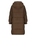 thumbnail image 5 of HTNBO Womens Winter Down Coat Warm Quilted Puffer Jackets Maxi Long Thicken Parka Hooded Anorak Loose Fit Overcoat Outwear, 5 of 7