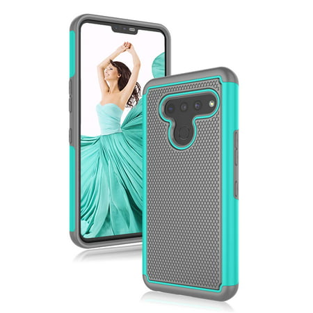 LG V50 ThinQ Case, Cute Cover for LG V50, Njjex Shock Absorbing Dual Layer Silicone & Plastic Bumper Rugged Grip Hard Protective Cases Cover For LG V50 / LG V50 ThinQ (2019)