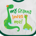 thumbnail image 4 of Inktastic My Granna Loves Me Grandson Boys Baby Bib, 4 of 4