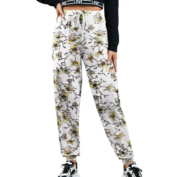 Doublju Women's Basic Comfy Drawstring Jogger Style Yoga Pajama Pants With Pocket