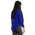 thumbnail image 4 of Hybrid & Company Womens Casual Work High Low Blazer Jacket JK45590X 1073T Royal 2X, 4 of 7