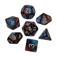 thumbnail image 4 of 7x Polyhedral Dices Smooth D4-D20 for entertainment toys Math Teaching Bar Table Board Games Dark Red Blue, 4 of 7