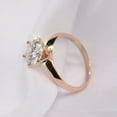 thumbnail image 2 of 2Ct Lab Created Diamond Round Cut Solitaire Engagement Ring 14k Rose Gold Plated, 2 of 4