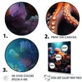 thumbnail image 3 of Designart "Pop Art Impression Of An Octopus I" Octopus/Squid Floater Framed Canvas Prints, 3 of 5