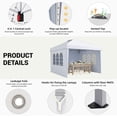 thumbnail image 3 of Hommow 10x10 Heavy Duty Pop Up Canopy Tent with 4 Removable Sidewalls, Waterproof UV50+with Mosquito Netting for Backyard, Party, Wedding & Commercial Use, White, 3 of 6