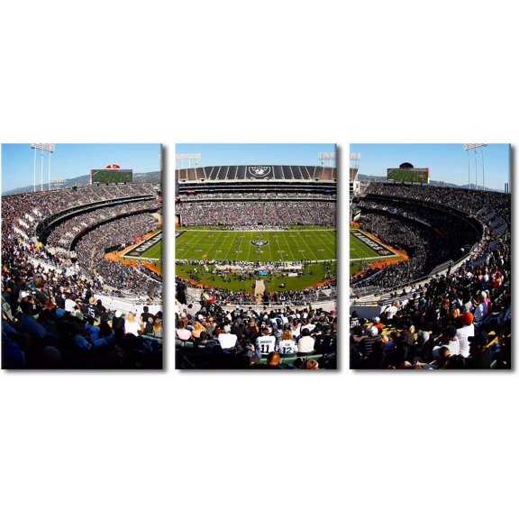 3 Panel Denver Canvas Wall Art American Soccer Prints Sports Artwork Wall Decor Stadium Picture Canvas Art for Bedroom Living Room Broncos Stadium Paintings Posters Framed Ready to Hang (42"Wx20"H)