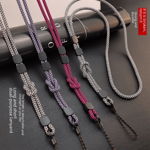 Cordón para teléfono móvil, largo, sencillo, de doble uso, desmontable, ajustable, cadena para teléfono móvil, funda sólida para teléfono, antipérdida