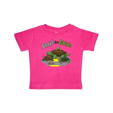 

Inktastic Brake for Turtles- turtle crossing Gift Baby Boy or Baby Girl T-Shirt