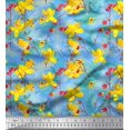 thumbnail image 1 of Soimoi Poly Georgette Fabric Leaves & Floral Artistic Decor Fabric Printed Yard 42 Inch Wide, 1 of 4