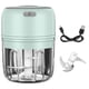 thumbnail image 1 of Minipicadora de alimentos eléctrica, procesadora de ajo eléctrica, minilicuadora de alimentos para bebés (verde) - 250 ml, 1 of 5