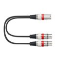 thumbnail image 5 of HEMLBOYW 3Pin Male to Double Female Audios Cable Splitter Adapter Cord 1 Male to 2 Female Balanced Microphone Audios Cable, 5 of 6
