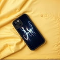 thumbnail image 4 of Ethereal Dragon Design iPhone 15 Case - Lightweight Yellowing Resistant Glowing Blue & Yellow Creatures on Dark Background, 4 of 6