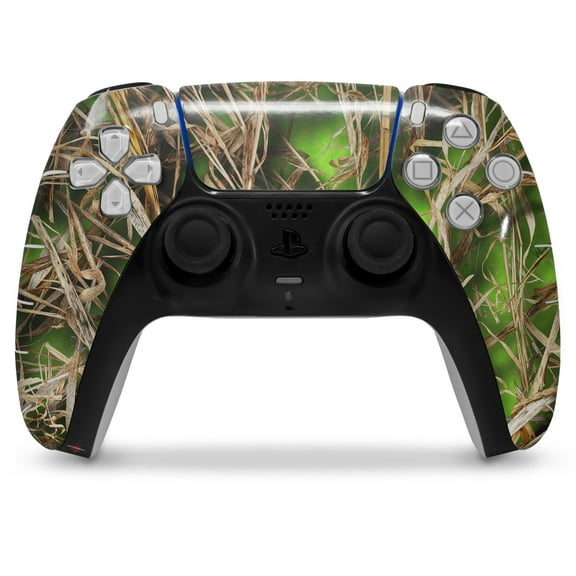 WraptorSkinz Skin Wrap compatible with the Sony PS5 DualSense Controller WraptorCamo Grassy Marsh Camo Neon Green (CONTROLLER NOT INCLUDED)