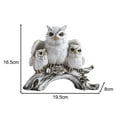 thumbnail image 4 of Figura de escritorio esférica con forma de búho. Figura de animal artificial hecha de resina de vidrio. Ideal para estantería, oficina, decoración del, 4 of 8