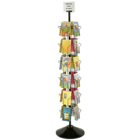 Greeting Card Display Rack with (24) 5 x 7 Pockets, 66