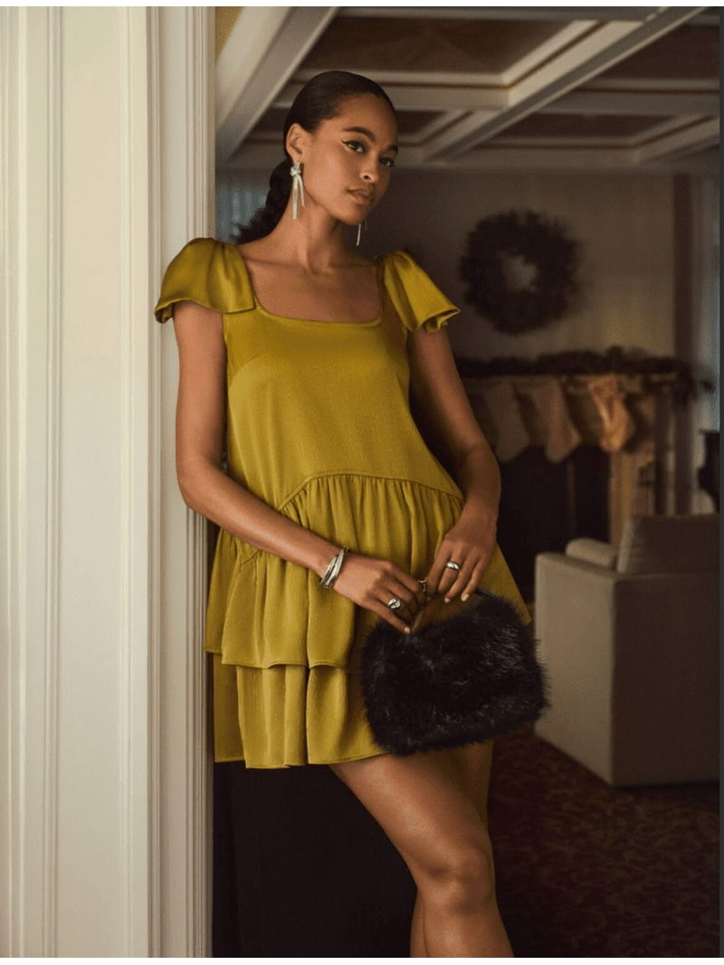 Scoop Women's Faux Fur Top Handle Mini Bag, Black - Walmart.com