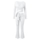 thumbnail image 5 of Traje pantalón elegante para mujer: cuello en V, pantalones informales, poliéster, versátil, primavera/verano, lavado a mano/a máquina, tallas S-XL con ajuste en el busto y la cintura, 5 of 5