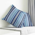 thumbnail image 3 of Blue Green Striped Pillow Covers 20x20 Inch Decorative Throw Pillow Cover, Colorful Abstract Vertical Lines Art Sofa Pillowcases Accent Cushion Case Home Decor Bedroom Living Room, 3 of 6