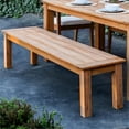 thumbnail image 2 of Pemberly Row Teak Outdoor Dining Bench 80"Lx18"Wx18"H Seats 3 in Natural, 2 of 10