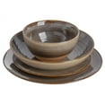 thumbnail image 5 of Gibson Elite 16 Piece Terra Double Bowl Terracotta Reactive Dinnerware Set - Earthy Brown, 5 of 5
