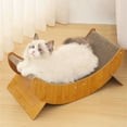 thumbnail image 6 of Cat Toy Scratching Toy Protecting Furniture Floor Carpet Couch Moon Shape Bed for Playing and Napping, 6 of 12