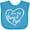 Turquoise, variant on Inktastic I Love My Nana and Papa in White Chalk Heart Boys or Girls Baby Bib