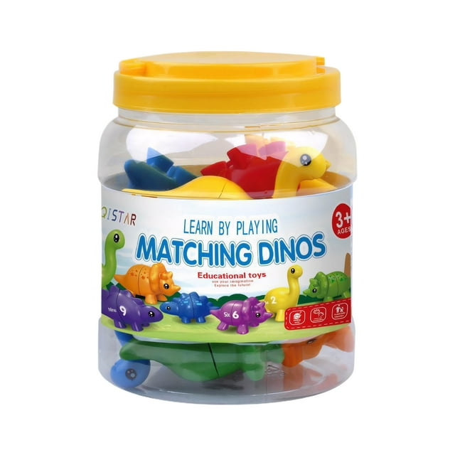 Tholdsy Dinosaurios a juego, juguetes educativos para niños en edad preescolar, educación temprana, aprendizaje de dinosaurios Juguetes Educativos AQ820)